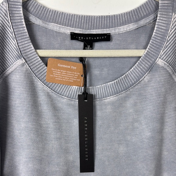 JANE & DELANCEY NWT SZ 2X Light Gray Crewneck Sweatshirt LS cuffed comfort casua - Picture 1 of 7